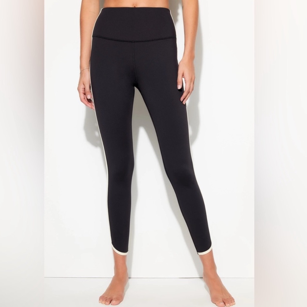 New! Spiritual Gangster Black Leggings with White Accents
